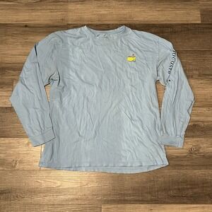 Masters Augusta National Blue Long Sleeve T Shirt Mens L Light Blue